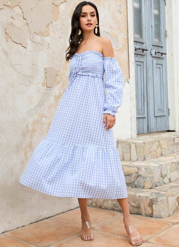 Robe Portefeuille Vichy Céleste - gallery 5