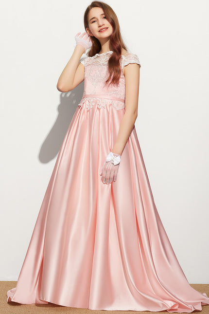 Robe Portefeuille Satinée Rosée - gallery 1