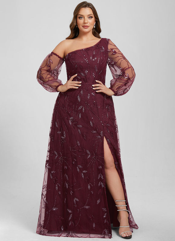 Robe Portefeuille Bordeaux Pailletée - gallery 9