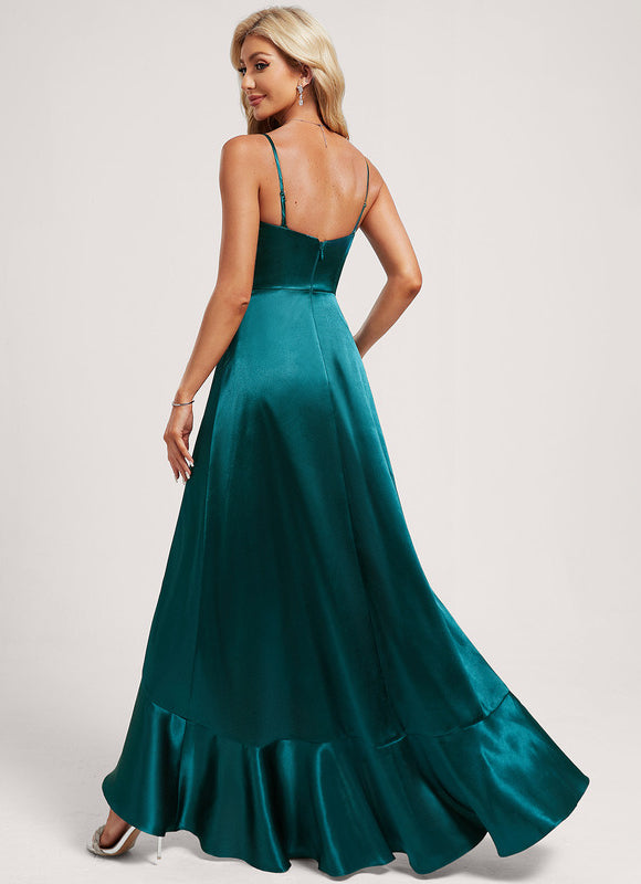 Robe Portefeuille Satin Fluide Élégante - gallery 5