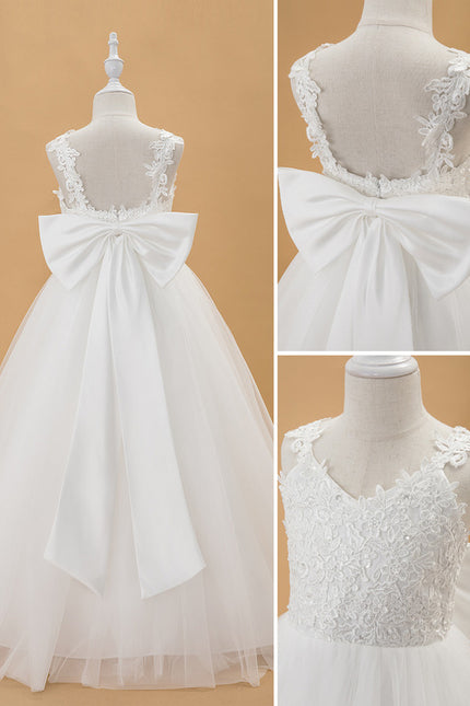 Robe Portefeuille Enfant Écrue Élégante