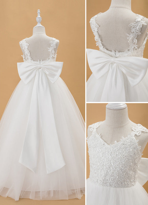 Robe Portefeuille Enfant Écrue Élégante