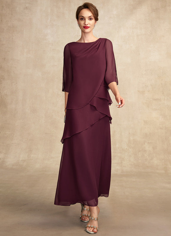 Robe Portefeuille Mousseline Prune - gallery 4