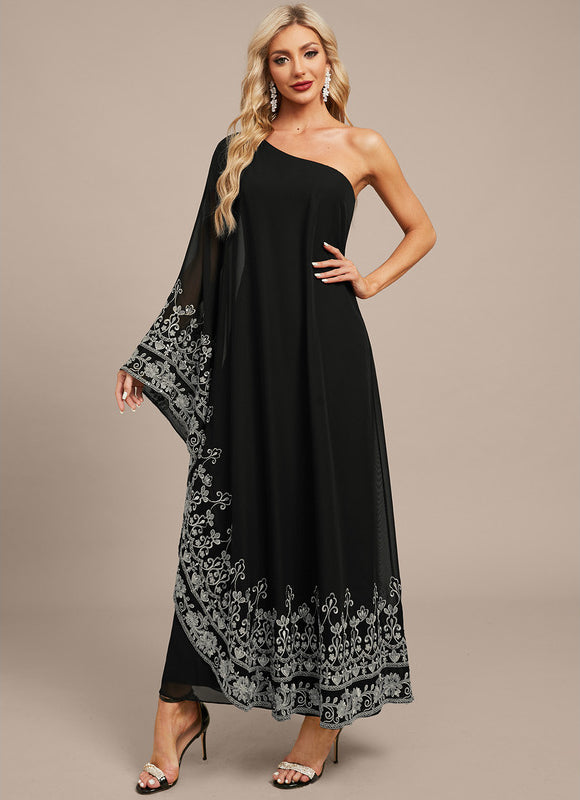 Robe Portefeuille Élégante Noire - gallery 4
