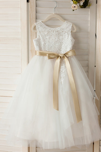 Robe Portefeuille Tulle Ivoire