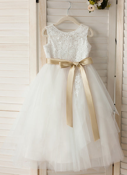 Robe Portefeuille Tulle Ivoire