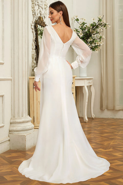 Robe Portefeuille Blanche Mariage - gallery 1