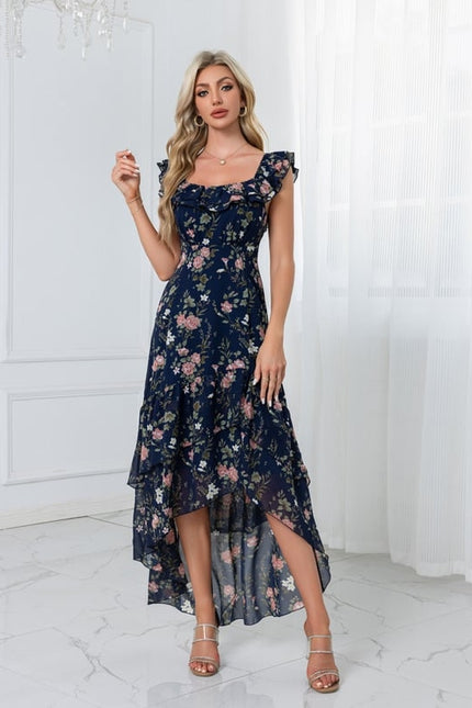 Robe Portefeuille Fleurie Élégante - gallery 5