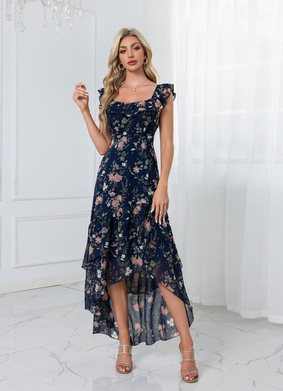 Robe Portefeuille Fleurie Élégante - gallery 5