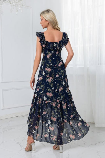 Robe Portefeuille Fleurie Élégante - gallery 2