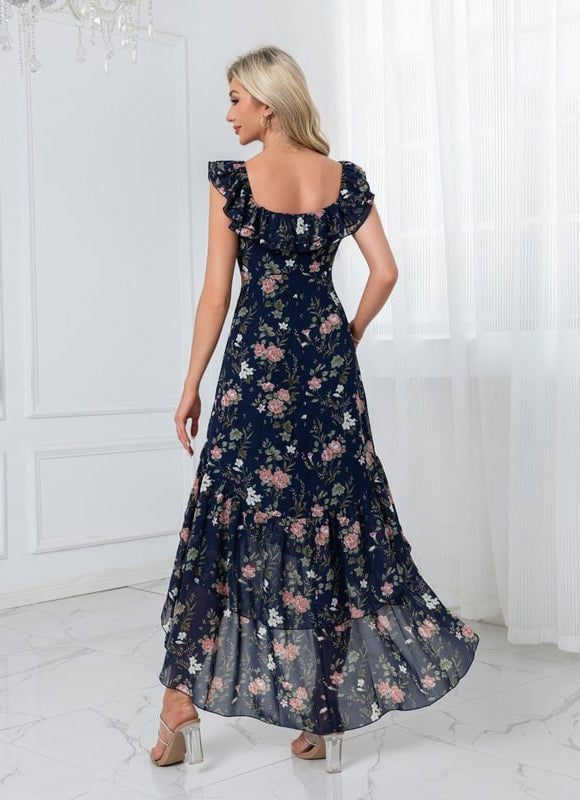 Robe Portefeuille Fleurie Élégante - gallery 2