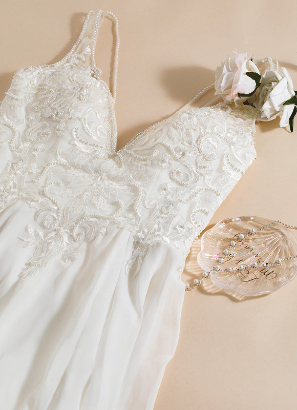 Robe Portefeuille Flottante Éclatante - gallery 4