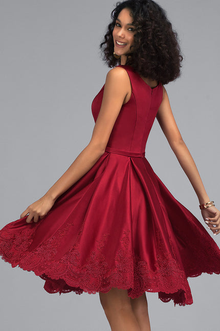 Robe Portefeuille Velours Rouge Lyrique - gallery 3