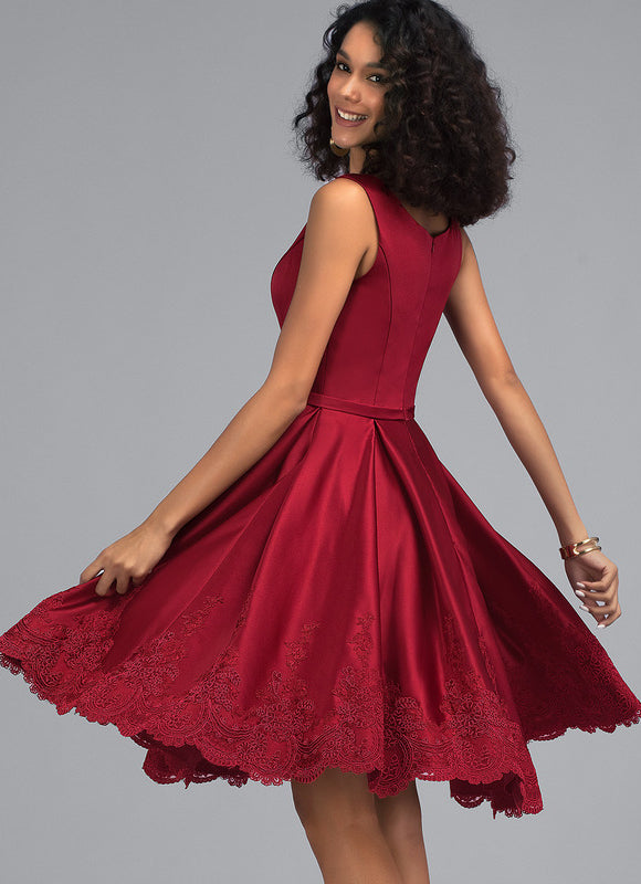 Robe Portefeuille Velours Rouge Lyrique - gallery 3