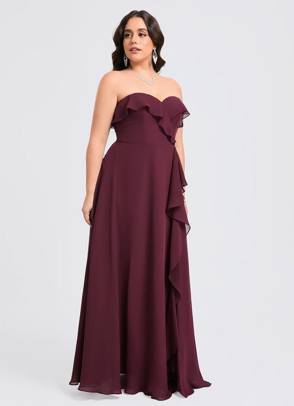 Robe Portefeuille Flottante Bordeaux - gallery 8