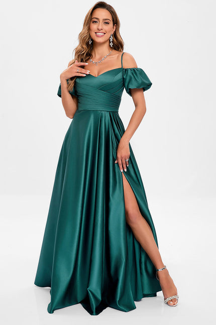 Robe Portefeuille Satin Azur - gallery 1