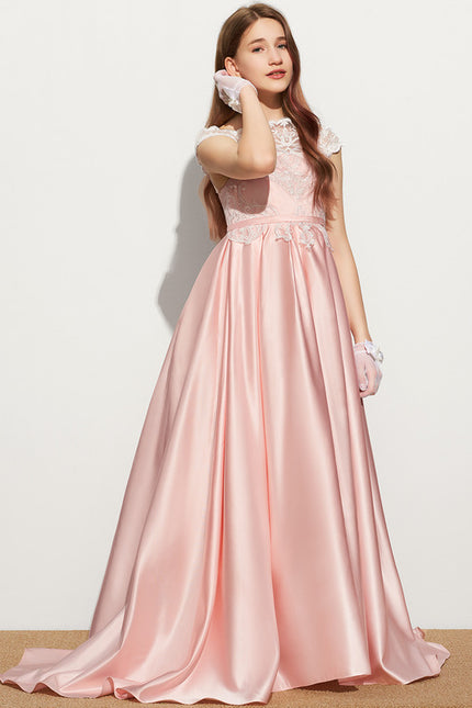Robe Portefeuille Satinée Rosée - gallery 3