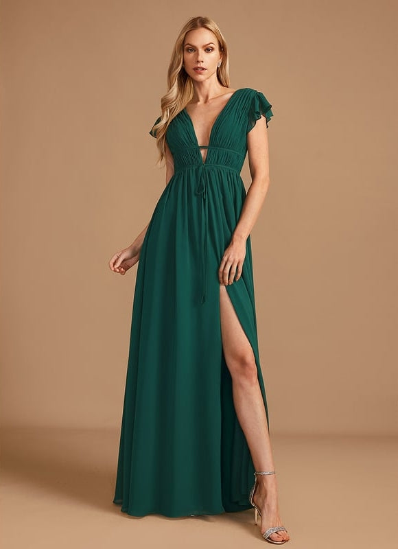 Robe Portefeuille Rose Drapée - gallery 2
