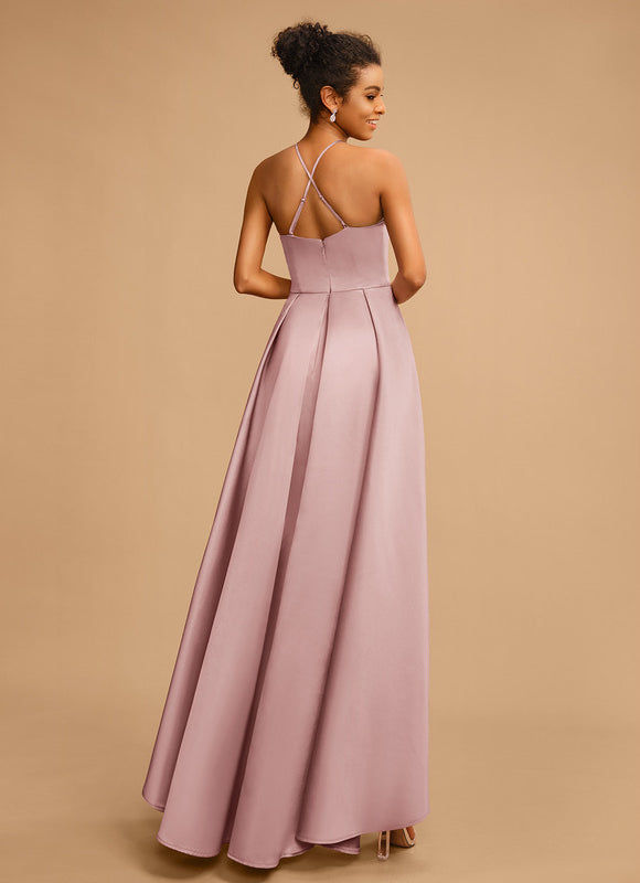 Robe Portefeuille Asymétrique Rose - gallery 4