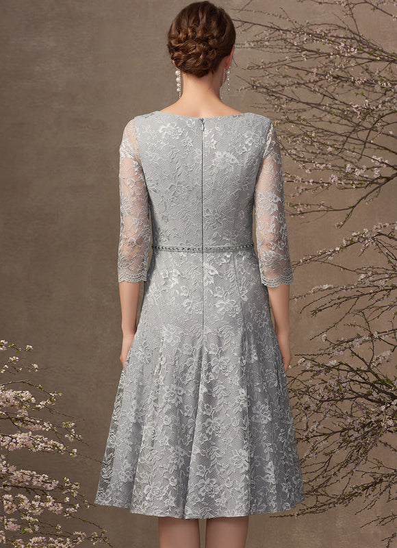 Robe Portefeuille Grise Florale - gallery 6