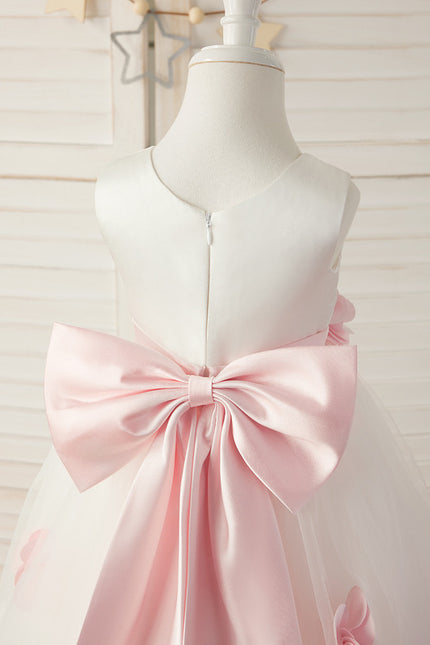 Robe Portefeuille Tulle Fleuri - gallery 5