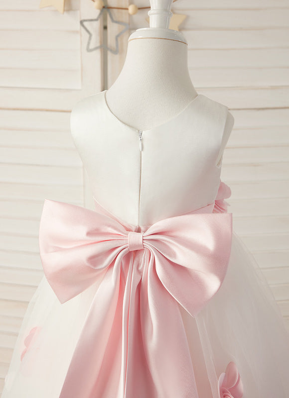 Robe Portefeuille Tulle Fleuri - gallery 5