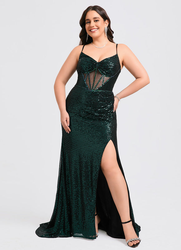 Robe Portefeuille Sirène Pailletée - gallery 5