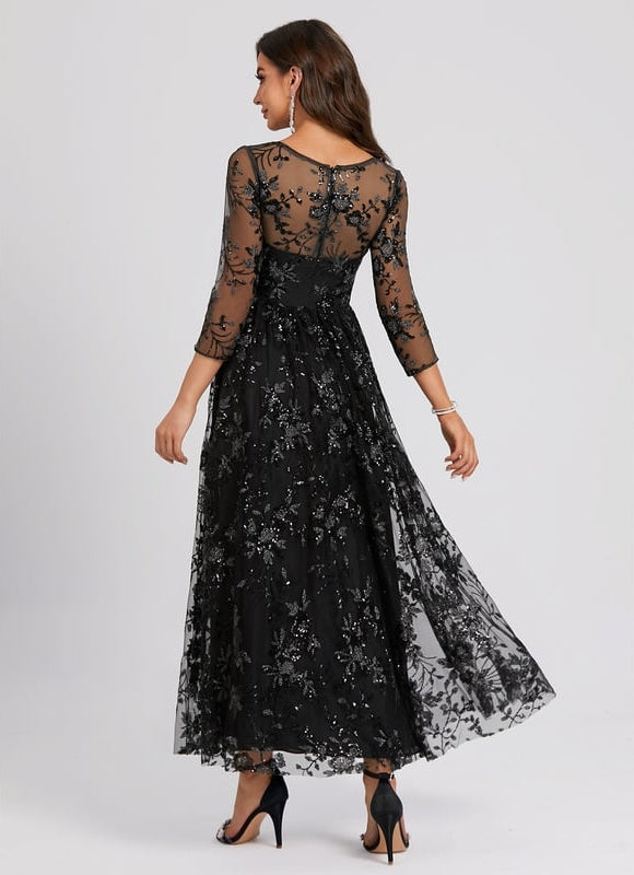 Robe Portefeuille Noire Étoilée - gallery 4