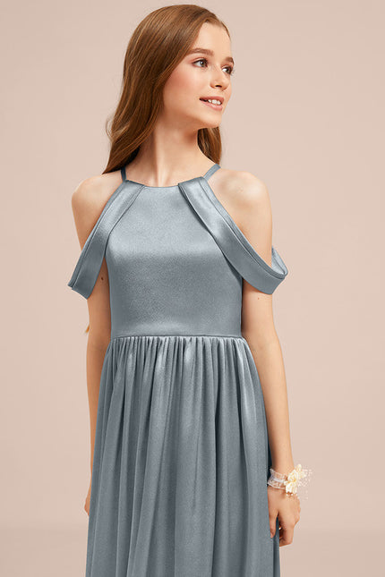 Robe Portefeuille Satin Ciel - gallery 3
