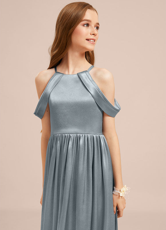 Robe Portefeuille Satin Ciel - gallery 3