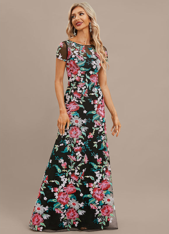 Robe Portefeuille Satinée Fleurie - gallery 7