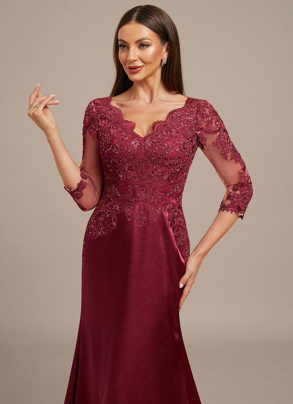 Robe Portefeuille Satin Bordeaux Élégante - gallery 2