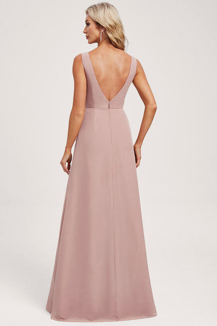 Robe Portefeuille Rose Drapée - gallery 4