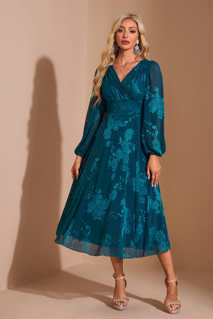 Robe Portefeuille Émeraude Fluide - gallery 3