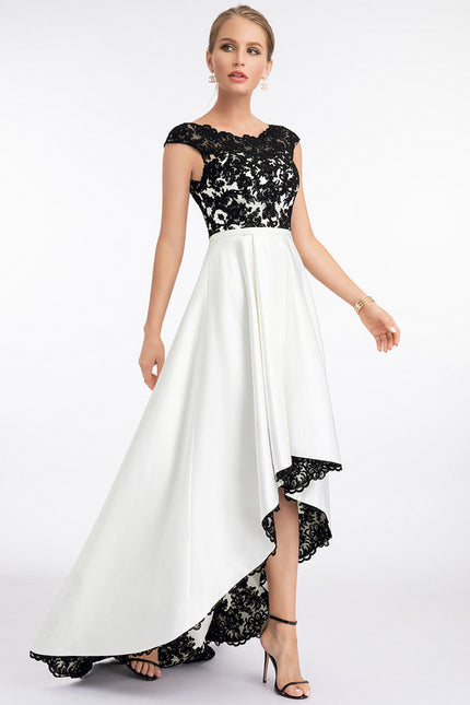Robe Portefeuille Satinée Contrastée - gallery 6