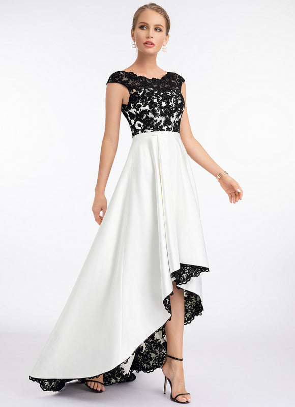 Robe Portefeuille Satinée Contrastée - gallery 6