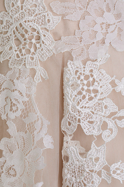 Robe Portefeuille Tulle Dentelle - gallery 1
