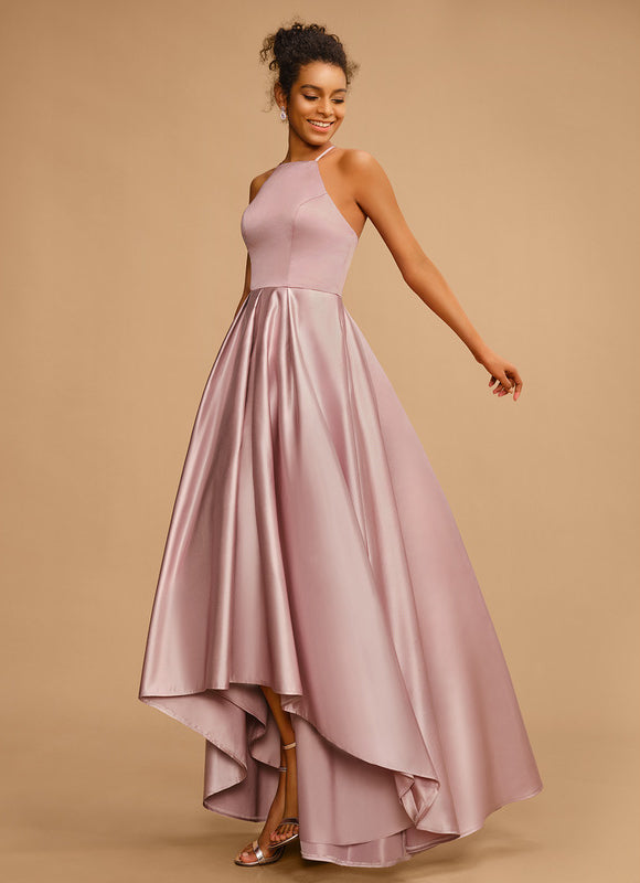 Robe Portefeuille Asymétrique Rose - gallery 3