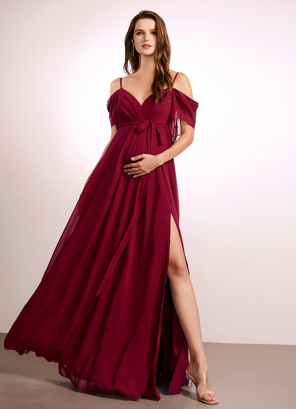 Robe Portefeuille Maternité Élégante
