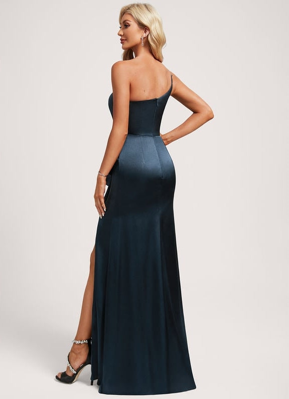 Robe Portefeuille Satin Drapée - gallery 4