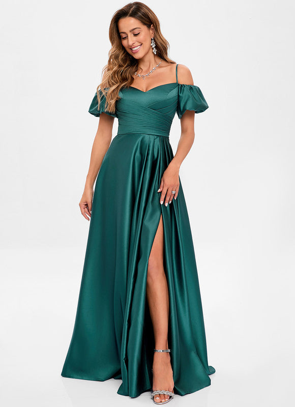 Robe Portefeuille Satin Azur - gallery 3
