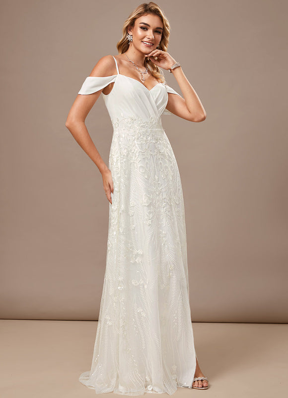 Robe Portefeuille Longue Blanche - gallery 4