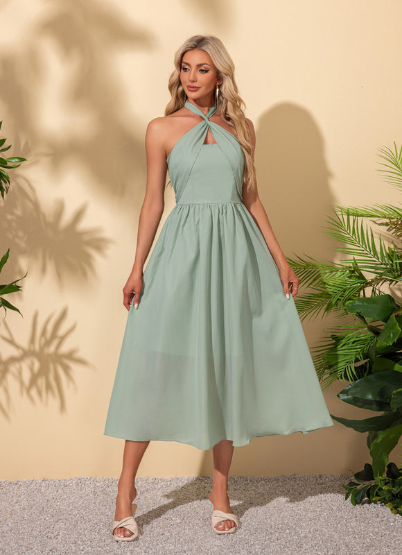 Robe Portefeuille Noire Évasée - gallery 4