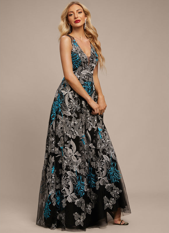 Robe Portefeuille Évasée Noire - gallery 5