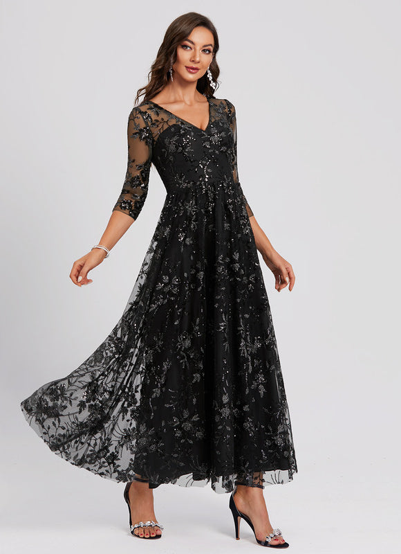 Robe Portefeuille Noire Étoilée