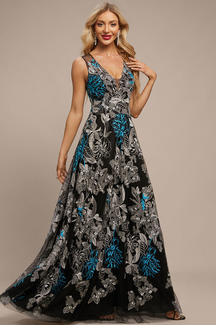 Robe Portefeuille Évasée Noire