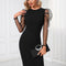 Robe Portefeuille Noire Poudrée