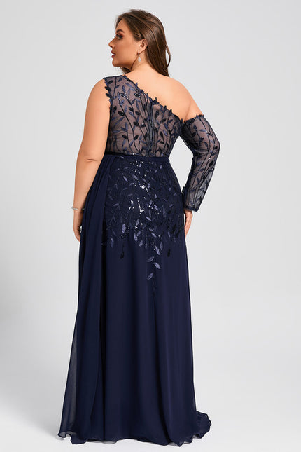 Robe Portefeuille Asymétrique Scintillante - gallery 7
