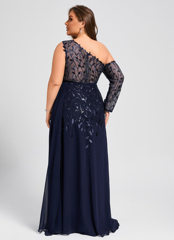 Robe Portefeuille Asymétrique Scintillante - gallery 7