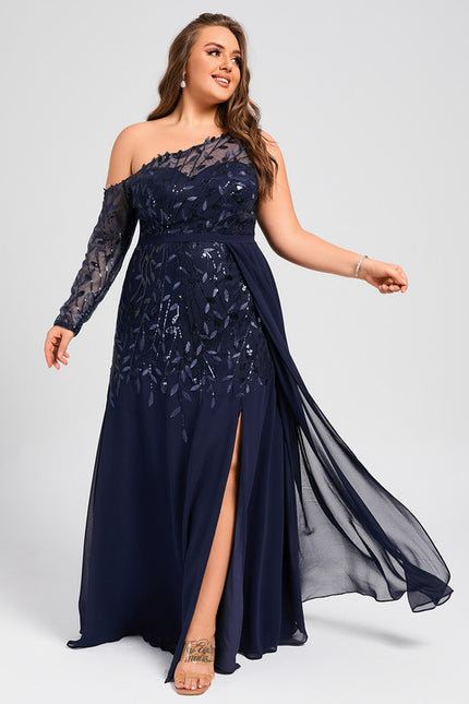 Robe Portefeuille Asymétrique Scintillante - gallery 8